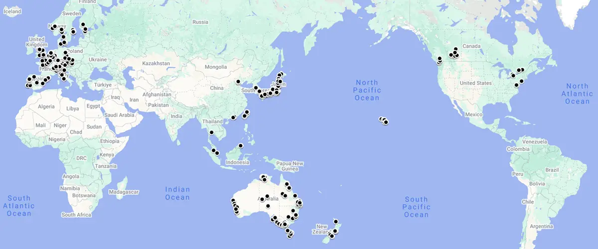Map of travels